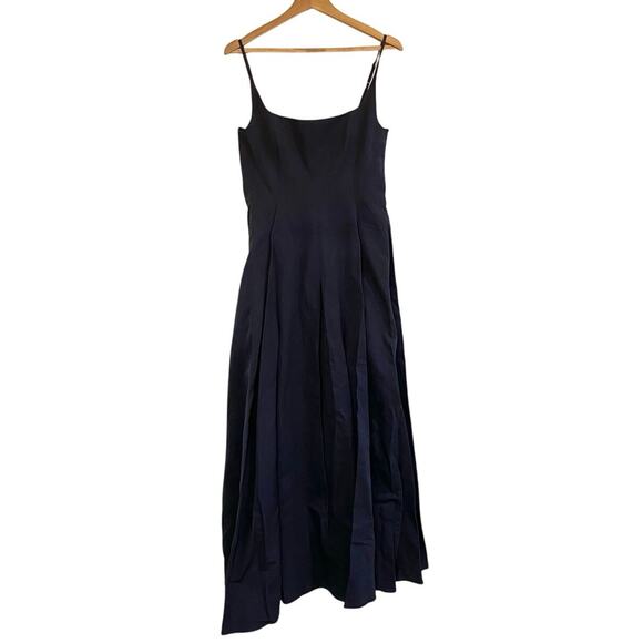 Staud Joli Maxi Dress In Navy Blue 12 NWT - Picture 2 of 6